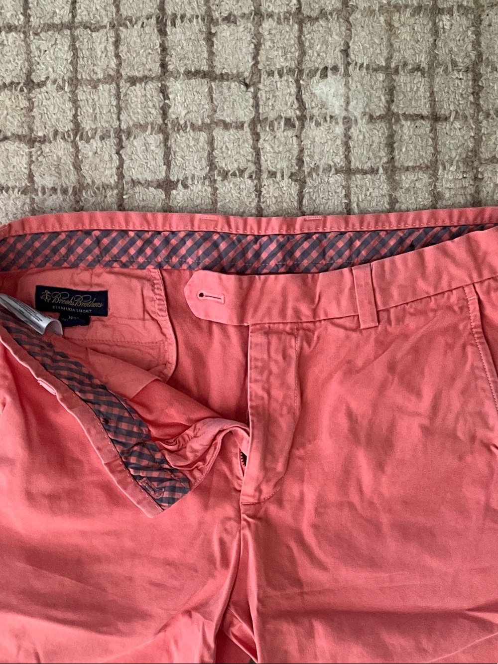 Brooks Brothers Coral Pink Men's Flat Front Shorts